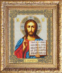 Вышивка бисером Икона Иисуса Христа Господь Вседержитель, арт. БИ-300-310