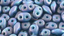Бусины SUPERDUO MATUBO цвет 63030-85001 матовый, размер 2.5 х 5 мм, 10 гр
