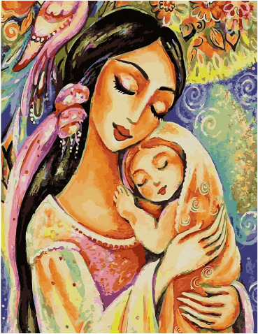 Картина по номерам Радость материнства, арт. GX27033