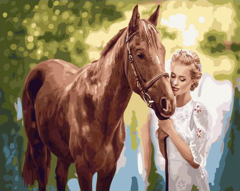 Картина по номерам Любимая лошадь, арт. GX32746
