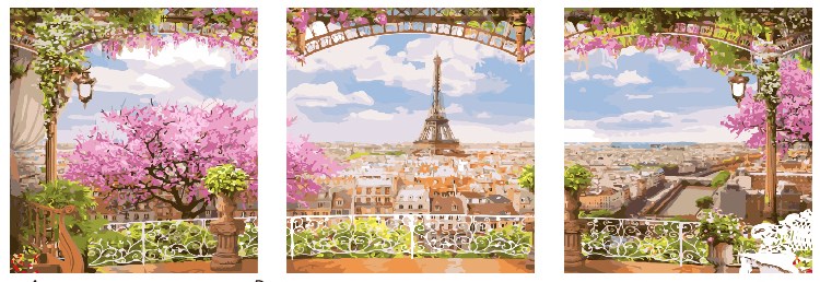 Картина по номерам Париж (модульная), арт. PX5095