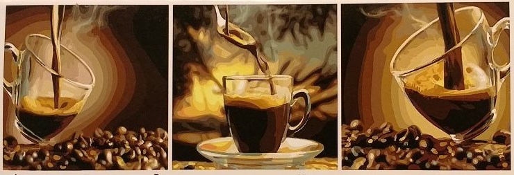 Картина по номерам Кофейное настроение (модульная), арт. PX5168