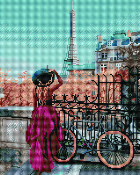 Алмазная мозаика Парижский велосипед, арт. APK30072