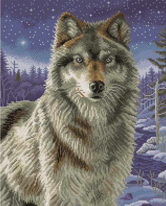 Алмазная мозаика Взгляд волка, арт. GF234