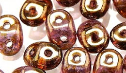 Бусины SUPERDUO MATUBO цвет 00030-15695, размер 2.5 х 5 мм, 10 гр