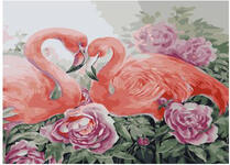 Картина по номерам Фламинго в цветах, арт. PKC43009