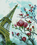 Алмазная мозаика Цветущий Париж, арт. APK19035
