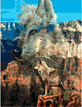Картина по номерам Волк в каньоне, арт. GX34570