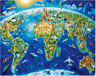 Картина по номерам Карта мира, арт. GX34461