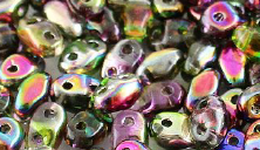 Бусины SUPERDUO MATUBO цвет 00030-95000, размер 2.5 х 5 мм, 10 гр