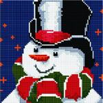 Алмазная мозаика Снеговик в шляпе и шарфе, арт. BF779 