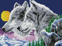 Алмазная мозаика Ночные волки, арт. EF573 