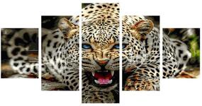 Картина по номерам Рев леопарда (модульная), арт. WX1015 