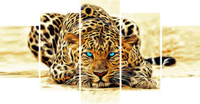 Картина по номерам Абстрактный леопард (модульная), арт. WX1119 