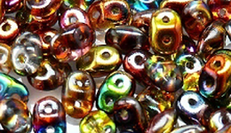 Бусины SUPERDUO MATUBO цвет 00030-95600, размер 2.5 х 5 мм, 10 гр