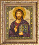 Вышивка бисером Икона Иисуса Христа Спас Синайский, арт. БИ-300-331