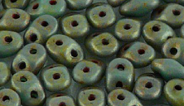 Бусины SUPERDUO MATUBO цвет 63130-85695 матовый, размер 2.5 х 5 мм, 10 гр