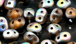 Бусины SUPERDUO MATUBO цвет 10230-28171 матовый, размер 2.5 х 5 мм, 10 гр