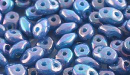 Бусины SUPERDUO MATUBO цвет 63030-15001, размер 2.5 х 5 мм, 10 гр