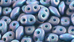 Бусины SUPERDUO MATUBO цвет 63030-85001 матовый, размер 2.5 х 5 мм, 10 гр