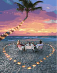 Картина по номерам Романтический ужин на песчаном пляже, арт. PK51028