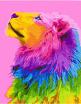 Картина по номерам Красочная грива льва, арт. PK41067