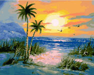 Картина по номерам Закат у дикого берега, арт. PK41027