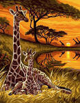Картина по номерам Африканские жирафы, арт. GX32559
