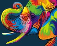 Картина по номерам Радужный слон, арт. GX27735 (GX26196)