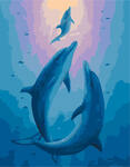 Картина по номерам Дельфины под водой, арт. PK38050