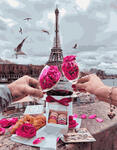 Картина по номерам Парижские сладости и лепестки, арт. PK38030