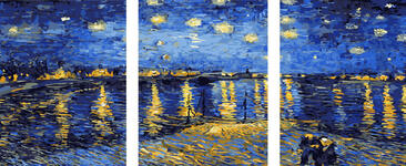 Картина по номерам Звездная ночь (Ван Гог) (модульная), арт. PX5145