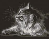 Алмазная мозаика Серая кошка, арт. GF2575