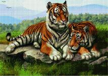 Алмазная мозаика Отдых тигров, арт. GF3621