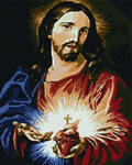 Алмазная мозаика Икона Иисуса Христа Святейшее сердце, арт. GF3176