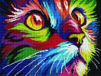 Алмазная мозаика Радужный кот, арт. EF564