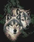 Алмазная мозаика Два волка, арт. GF890