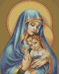 Алмазная мозаика Икона Мадонна с младенцем, арт. GF2454