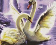 Алмазная мозаика Лебеди на пруду, арт. GF1656