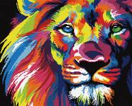 Алмазная мозаика Радужный лев, арт. GF928