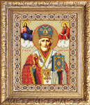 Вышивка бисером Икона Святой Николай Угодник Чудотворец, арт. БИ-300-314