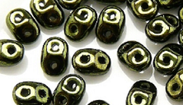 Бусины SUPERDUO MATUBO цвет 23980-14495, размер 2.5 х 5 мм, 10 гр