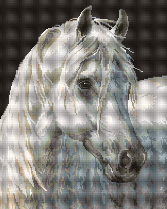 Алмазная мозаика Белый конь, арт. GF069