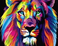 Картина по номерам Радужный лев, арт. GX8999