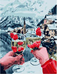 Картина по номерам Лепестки и шампанское в горах, арт. GX34541