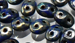 Бусины SUPERDUO MATUBO цвет 33050-43400, размер 2.5 х 5 мм, 10 гр