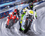 Картина по номерам Гонки на мотоциклах, арт. PK45064