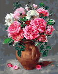 Картина по номерам Розы в глиняном кувшине, арт. PK33004