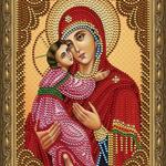 Алмазная мозаика Икона Божией матери Владимирская, арт. CDX001