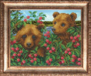 Вышивка бисером Медвежата в малиннике, арт. КН-700-705
